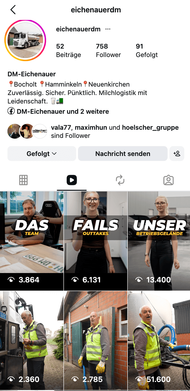 Instagram · 758 Follower · 51.600+ Views
