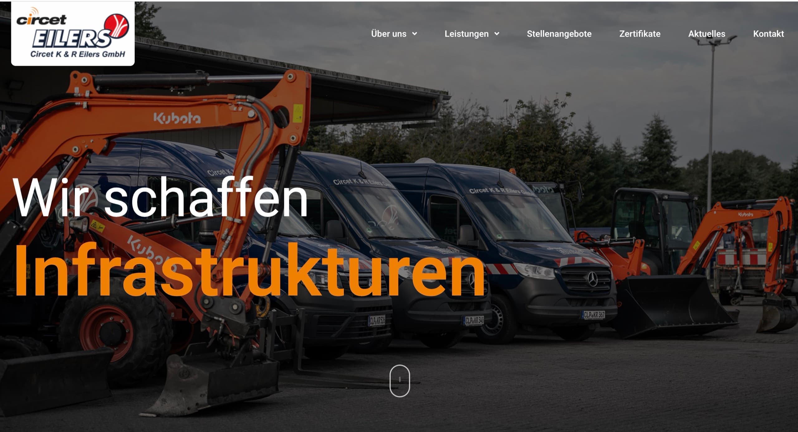 Screenshot der neuen Website von K&R Eilers